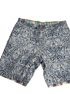 Tommy Bahama Reversible Paisley Plaid Men’s Linen Shorts